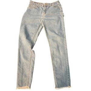 Tinseltown Skinny Jeans Light Blue Raw Hem Ankle Size 7/28 Womens Denim